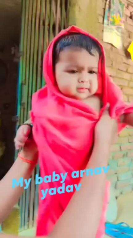 #aaj baby ko nye dress me  #arnav babu khub masti karte huve