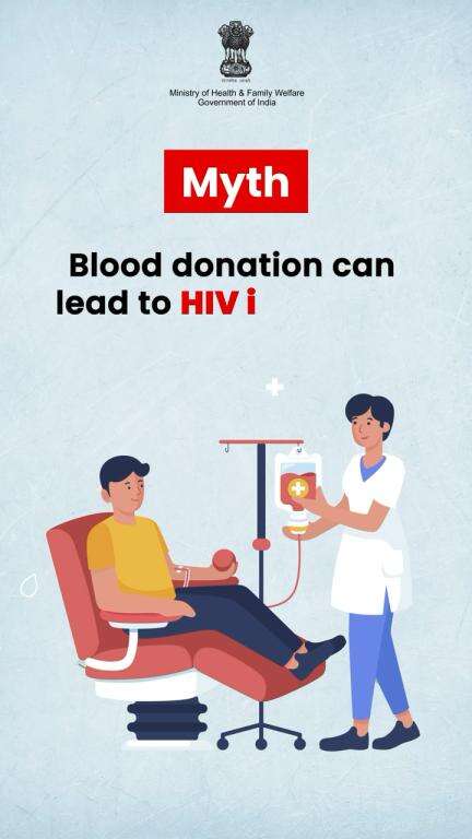 Let's debunk the myth!

Blood donation DOES NOT transmit HIV.
#HealthForAll