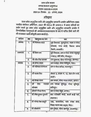 #बधाई 
भारतीय जनता पार्टी उत्तर प्रदेश अनुसूचित जाति /जनजाति आयोग के अध्यक्ष व सदस्य मनोनीत किए जाने पर हार्दिक बधाई एवं शुभकामनाएं तथा उत्तर प्रदेश सरकार व संगठन के प्रति हार्दिक आभार l
 Kunwar Basit Ali