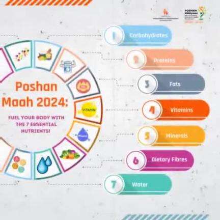 #PoshanMaah2024 

From carbohydrates and proteins to vitamins and minerals, each plays a vital role in keeping you healthy. Discover the power of a balanced diet 🍲