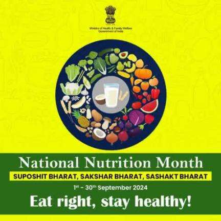 Join us in celebrating National Nutrition Month! Let's build a Suposhit Bharat, Sakshar Bharat, Sashakt Bharat by choosing nutritious foods and staying healthy.

#PoshanMaah