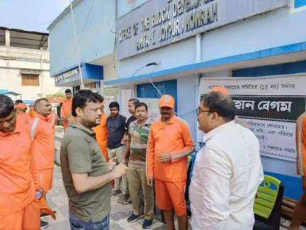 আমতা ২: বন্যা মোকাবিলায় আমতা ব্লকে এসে পৌঁছাল NDRF-র ৩০ জনের প্রতিনিধি দল, কথা বললেন বিধায়ক