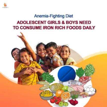 #PoshanMaah2024

💪Teenagers, fuel your growth with plant-based iron-rich foods!

Leafy greens, fortified cereals, and legumes ar