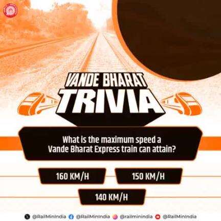 In the mood for some trivia? 🤔
Test your #VandeBharatExpress knowledge! 🤓