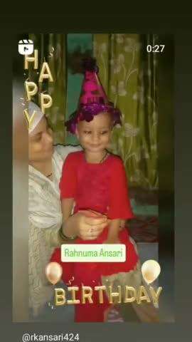 Rahnuma Ansari s o Junaid Ansari ki  beti ka happy birthday 🎂🎂🎂🎂@@@@@@@