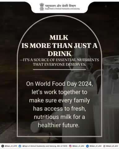 Milk: A Vital Source of Nutrition
It’s packed with essential nutrients that should be accessible to all.
This #WorldFoodDay 2024, let’s come together to ensure that every family has access to fresh, nutritious milk for a healthier future.