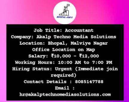 इस वेकेंसी को अपने जरूरतमंद लोगों के साथ शेयर करे। ❤️

#Bhopal #Bhopaljobs #Vacancy #Jobs #indore #indorejob #mpjobs