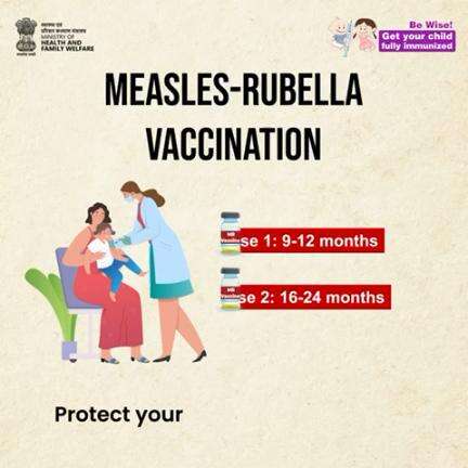 MR Vaccine is your child’s shield against Measles and Rubella.

Ensure both doses for a healthy future! 

#HealthForAll