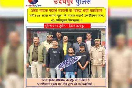 #उदयपुर_पुलिस 
जिला पुलिस अधीक्षक उदयपुर के निर्देशन में उदयपुर पुलिस द्वारा की गई अलग-अलग कार्यवाही।
#RajasthanPolice 
#UdaipurPolice