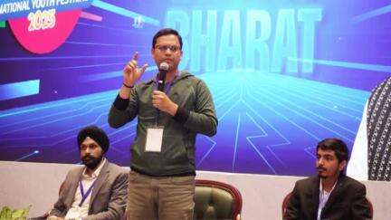 Pratyush Kumar, Co-founder of Sarvam AI, emphasized the pivotal role of AI in advancing the vision of 'Viksit Bharat.' He engaged with youth to discuss how AI innovation can contribute to India's development and global leadership.