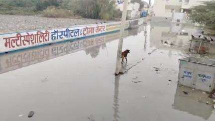 राजगढ़: राजगढ में गंदे पानी की निकासी न होने से गेनाणी डिग्गी हुई ओवरफ्लो, प्रमुख रास्ते पर भरा गंदा पानी, आवागमन हुआ बंद