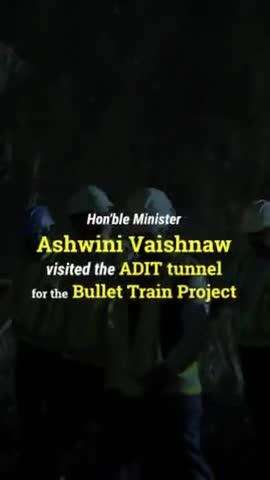 Hon’ble MR Shri #AshwiniVaishnaw visited the ADIT Tunnel of the #BulletTrain project, where he interacted with engineers, conducted a thorough inspection, and reviewed the progress.