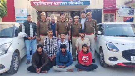 पुलिस थाना #जोबनेर ने हत्या के मामले में फरार चल रहे  6 मुल्जिमानों को किया गिरफ्तार।