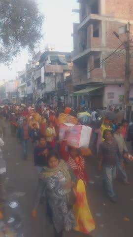 Prayagraj mahakumbh Paidal Yatra ganga  ji station Tak