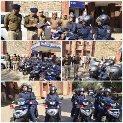 #दौसा_पुलिस मनचलों पर कार्यवाही व महिलाओं की सुरक्षा के लिये कालिका पेट्रोलिंग यूनिट की शुरुआत।* 
पुलिस अधीक्षक श्रीमती रंजीता शर्मा आईपीएस के निर्देशन में अतिरिक्त पुलिस अधीक्षक दौसा श्री लोकेश सोनवाल आईपीएस एवं वृत्ताधिकारी वृत दोसा श्री