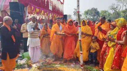 श्री श्री 108 महा विष्णु यज्ञ का किया गया भूमि पूजन