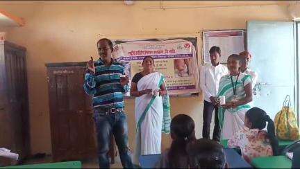 हत्तीरोग दुरीकरण मोहीम जनजागृती कामारी येथील शाळेत