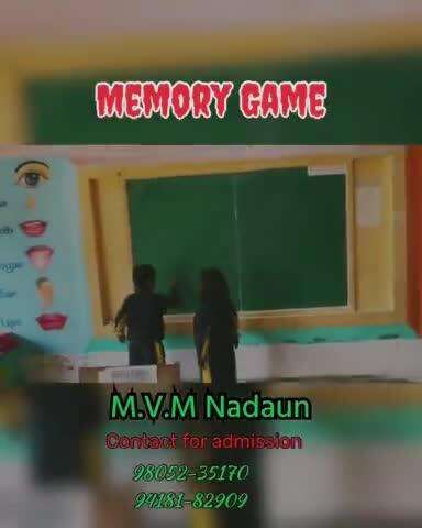 memory game 
MVM SCHOOL NADAUN 
#SCHOOL #CBSESCHOOL
#MVMNADAUN@