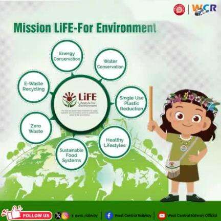 MissionLiFE for Environment 
#IndianRailways #MissionLiFE
#railminindia 
#gmblw