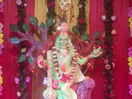 Saraswati Puja samiti fulka Gomti Jamalpur