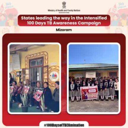 Mizoram is setting the standard with its unwavering commitment to the Intensified 100 Days TB Awareness Campaign.