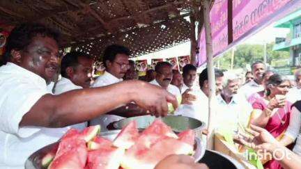 செந்துறை: செந்துறை காவல் நிலையம் அருகில் கோடைகால நீர்மோர் பந்தலை அமைச்சர் சிவசங்கர் திறந்துவைப்பு