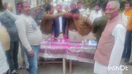 भवानीपुर: रघुवंश नगर थाना परिसर में आयोजित किया गया होली मिलन समारोह