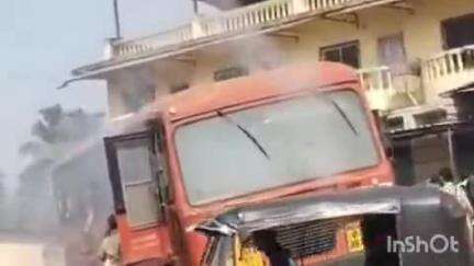 श्रीवर्धन: मेंदडी येथे श्रीवर्धन आगाराच्या  गाडीला लागली आग