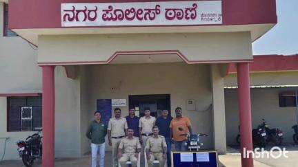 ಹೊಸನಗರ: ಮತ್ತಿಕೈ ಗ್ರಾಮದಲ್ಲಿ ಮನೆ ಕಳ್ಳತನ‌‌ಮಾಡಿದ್ದ ಆರೋಪಿ ಬಂಧಿಸಿದ ನಗರ ಪೊಲೀಸರು