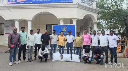 वाळवा: वाळवा तालुक्यातील ओझर्डे येथे 28 किलो गांजावर एलसीबीची कारवाई तीन जण अटकेत
