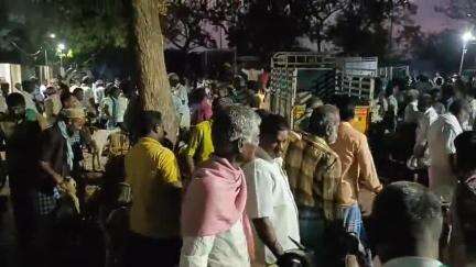 திருப்புவனம்: மதுரை செல்லும் சாலை அருகே கால்நடை சந்தையில் ரூ30 லட்சத்திற்கும் மேல ஆடுகள் விற்பனை விவசாயிகள் மகிழ்ச்சி