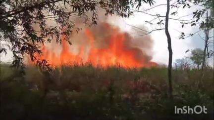 আমতা ১: হাওড়া আমতা থানা অন্তর্গত পশ্চিম গাজীপুরে খড়িবাগানে আগুন ঘটনাস্থলে দমকলের  দুটি ইঞ্জিন