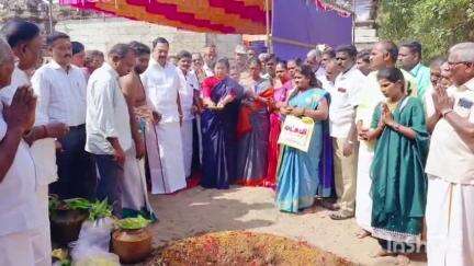 நெமிலி: ஓச்சேரியில் பழமையான கோவில் திருப்பணிகளுக்கான அடிக்கல் நாட்டு விழாவில் அமைச்சர் பங்கேற்பு