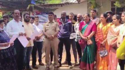 चंदगड: महापुरुषांचा अवमान करणाऱ्या प्रशांत कोरटकर व राहुल सोलापूरकर यांच्यावर कठोर कारवाई व्हावी. मराठा रणरागिनींची मागणी