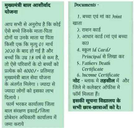 अगर कोई बालक या बालिका आपकी नजर में इस परिस्तिथि में है तो उसकी मदद कर उसे मुख्यमंत्री बाल कल्याण योजना का लाभ दिलाये