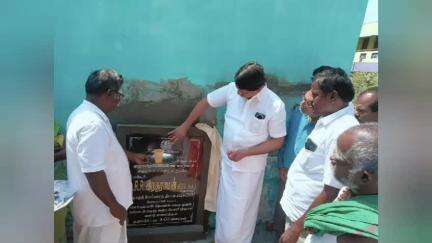 வெம்பக்கோட்டை: ஏழாயிரம்பண்ணை  பகுதிகளில் எம் எல் ஏ நிதியில் கட்டப்பட்ட மேல்நிலை நீர்தேக்க தொட்டி சாலைகளை மக்கள் பயன்பாட்டிற்கு திறந்து வைத்த எம் எல் ஏ