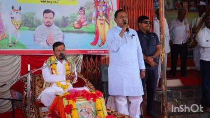 चाकूर: मौजे जानवळ येथील अखंड हरिनाम सप्ताहास सहकार मंत्री बाबासाहेब पाटील यांची उपस्थिती