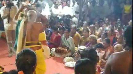 குஜிலியம்பாறை: இராமகிரி கல்யாண நரசிங்க பெருமாள் கோவிலில் பங்குனி உற்சவ திருக்கல்யாணம்