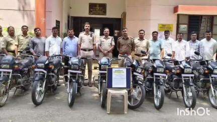 ಕಡೂರು: ಚಿಕ್ಕಮಗಳೂರು, ಚಿತ್ರದುರ್ಗ, ಹಾಸನದಲ್ಲಿ ಬೈಕ್ ಕಳ್ಳತನ ಮಾಡಿದ್ದ  ಆರೋಪಿಯನ್ನು ಬಂಧಿಸಿದ ಕಡೂರು ಪೊಲೀಸರು
