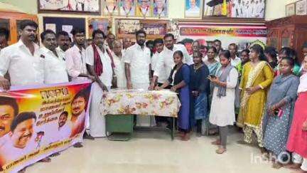 உடையார்பாளையம்: தா.பழூர் கிழக்கு ஒன்றிய திமுக அலுவலகத்தில், மாணவரணி உறுப்பினர் சேர்க்கை முகாம்- ஜெயங்கொண்டம் எம்எல்ஏ பங்கேற்பு