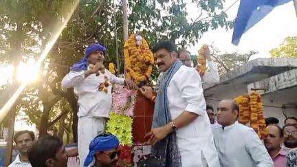 राहतगढ़: बस स्टैंड पुलिस चौकी पर आयोजित किया गया बाबा साहब भीमराव अंबेडकर जयंती दिवस कार्यक्रम।