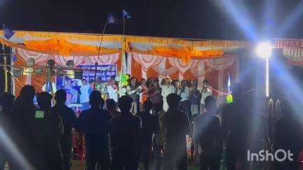 रमकंडा: हरहे में अंबेडकर युवा कमेटी ने मध्य रात्रि में दुगोला कार्यक्रम का आयोजन किया, अतिथियों ने की शुरुआत
