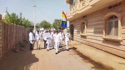बालेसर: जैन मुनियों पर हमले के विरोध में आऊ में निकाला गया मौन जुलूस