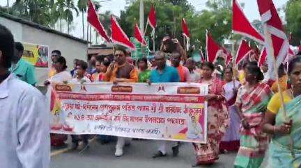 হেমতাবাদ: হেমতাবাদে মতুয়াদের শোভাযাত্রা অনুষ্ঠিত