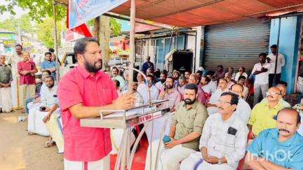 നെടുമങ്ങാട്: അഴിമതി ഭരണത്തിനെതിരെ LDF വെമ്പായം പഞ്ചായത്ത് കമ്മറ്റി കന്യാകുളങ്ങര ജങ്ഷനിൽ നടത്തിയ പ്രതിഷേധം വി ജോയ് MLA ഉദ്ഘാടനം ചെയ്തു