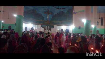 शिकारीपाड़ा: शिकारीपाड़ा में पास्का पर्व पर रात्रि जागरण और रविवार को ईश गुणगान कार्यक्रम का किया गया आयोजन