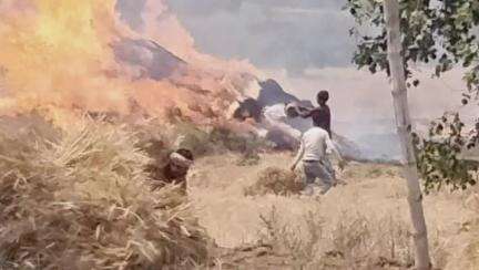 नासरीगंज: अगलगी में हजारों की खेत में खड़ी गेहूं की फसल और पशु चारा जलकर स्वाहा