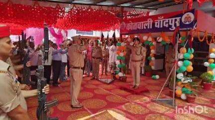 चांदपुर: बिजनौर के एसपी अभिषेक झा ने चांदपुर थाने का किया वार्षिक निरीक्षण