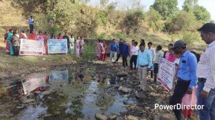 तामिया: तामिया में जन अभियान परिषद ने जल गंगा संवर्धन अभियान के तहत तालाब की सफाई की और जागरूकता रैली निकाली