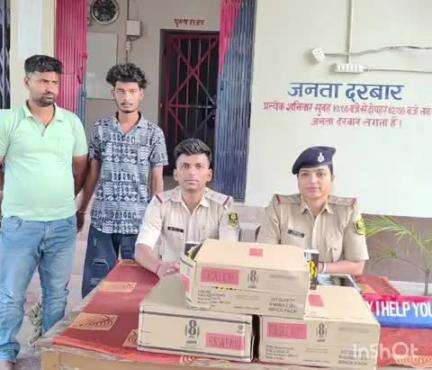 सिधवलिया: कल्याणपुर मधुबनी में वाहन जांच के दौरान एक बाइक से 25 लीटर शराब बरामद, दो तस्कर गिरफ्तार